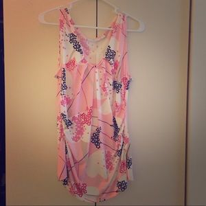 NY&Co stretch sleeveless top in pink, L